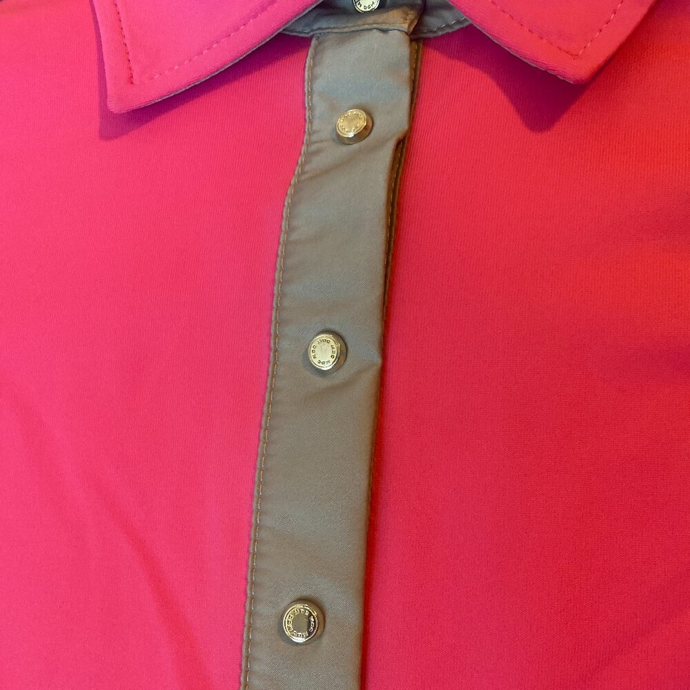 NWT MDC Meryl polo shirt flamingo/taupe - Picture 5 of 11